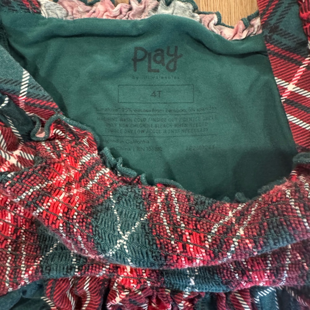 Little Sleepies Fireside Plaid Smocked Dress - 4T - Picture 3 of 4